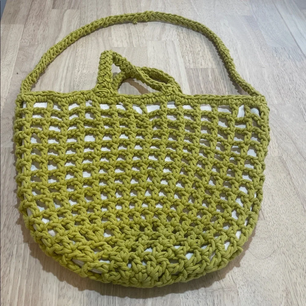 MADEWELL The Crochet Shoulder Bag gilded chartreuse - Picture 4 of 9